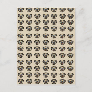 Carte Postale carreau de pug fond