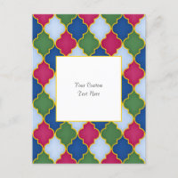 Carreau Marocain Bleu Élégant Personnalisé