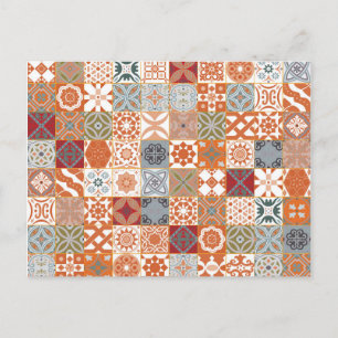 Carte Postale Carreau marocain orange