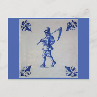 Carte Postale Carreaux bleus Delft - Modèle