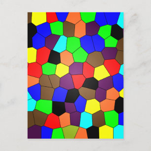 Carte Postale Carreaux de mosaïque de verre coloré