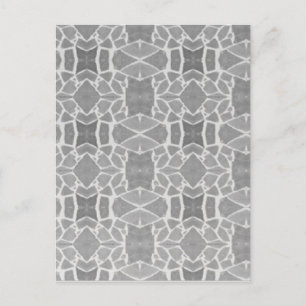 Carte Postale Carreaux de pierre blanche grise Mosaïque Motif