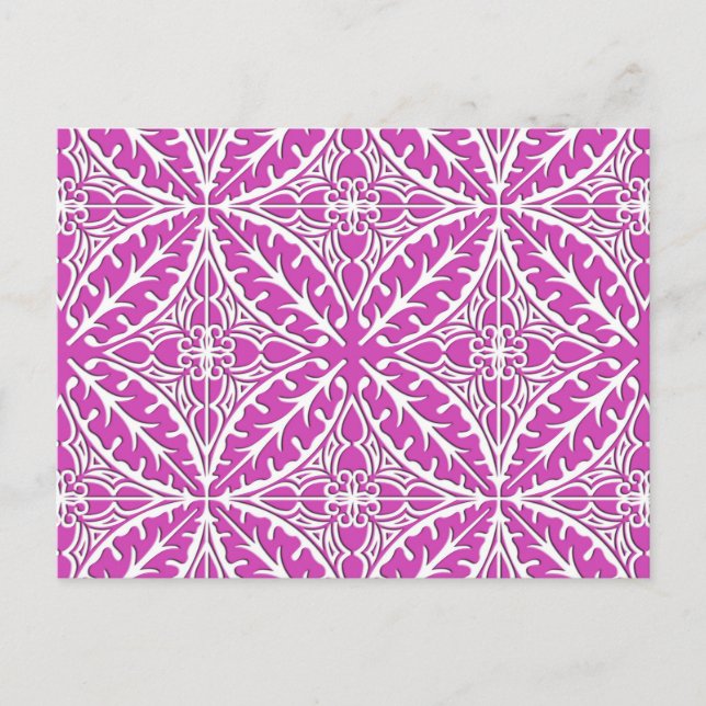 Carte Postale Carreaux marocains - orchidée et blanc (Devant)