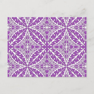 Carte Postale Carreaux marocains - violet et blanc