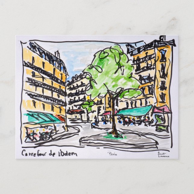 Carte Postale Carrefour de l'Odeon, Paris, France (Devant)