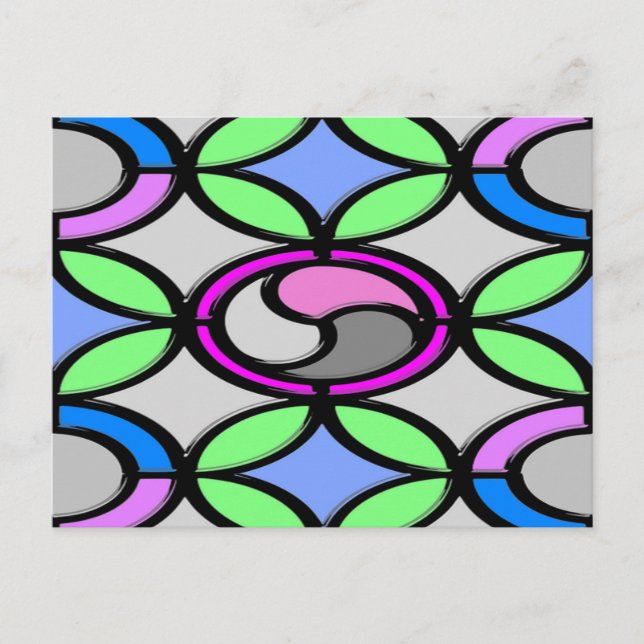 Carte Postale Carrelage couleur verre (Devant)