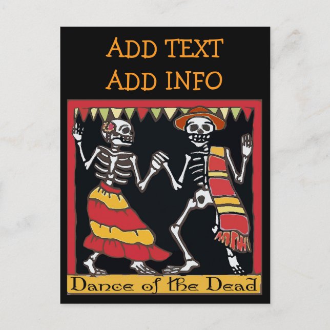 Carte Postale Carrelage mexicain, Danse des morts (Devant)