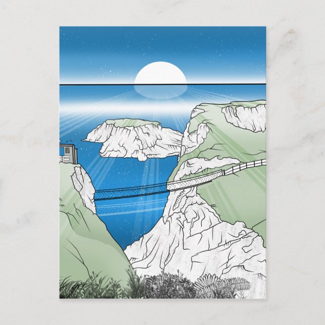 Carte Postale Carrick a Rede Rope Bridge Irlande (Devant)