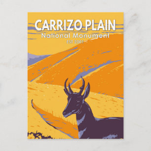 Carte Postale Carrizo Plain National Monument Californie Vintage