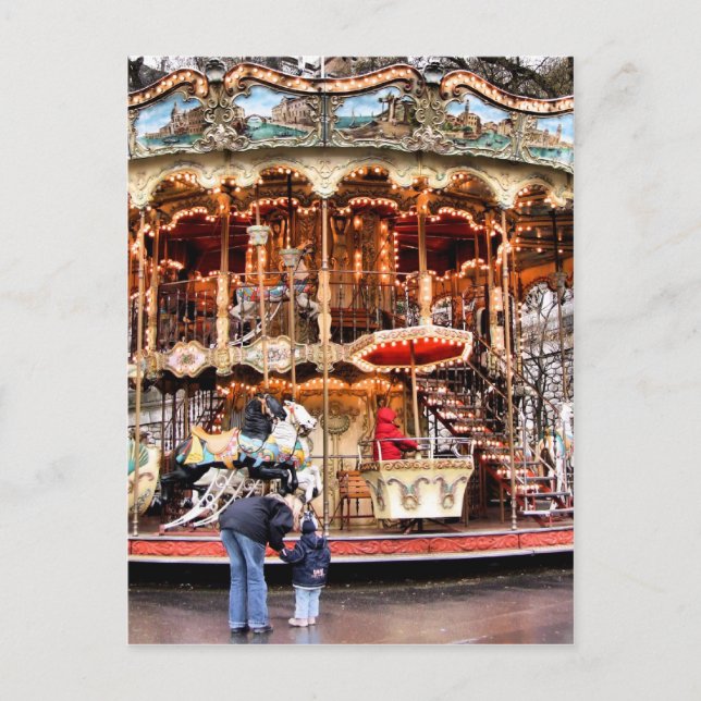 Carte Postale Carrousel à Montmartre (Devant)