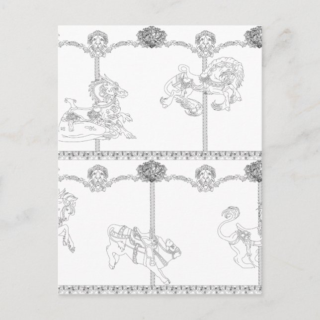 Carte Postale Carrousel Color Me (Devant)