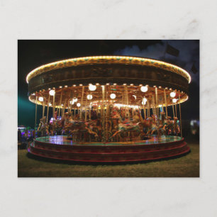 Carte Postale Carrousel de nuit : La Grande Foire À Vapeur Dorse