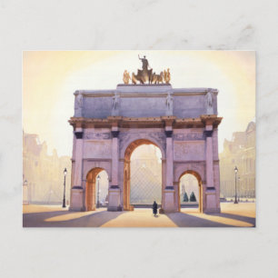 Carte Postale Carrousel Paris Aquarelle