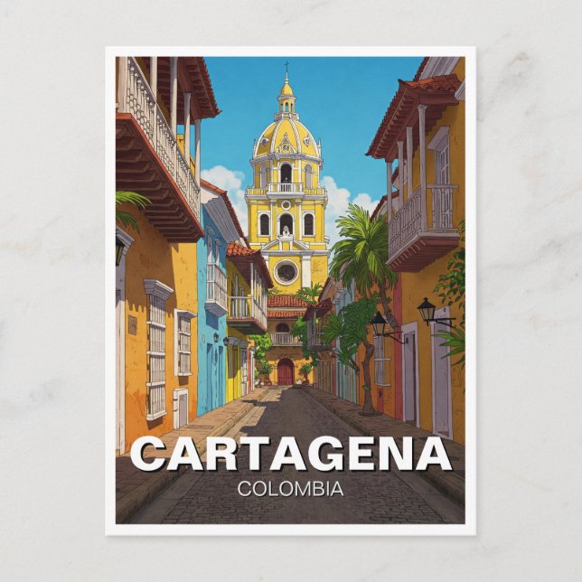 Carte Postale Cartagena Colombie Travel (Devant)