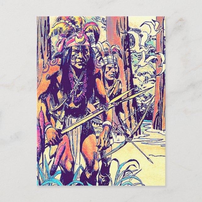Carte Postale cartão postal índio (Devant)