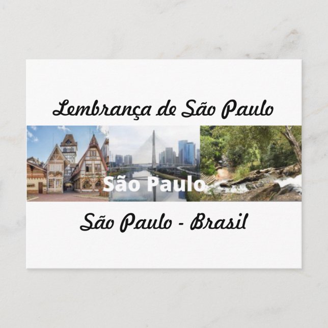 Carte Postale Cartão Postal lembrança de São Paulo Brasil (Devant)