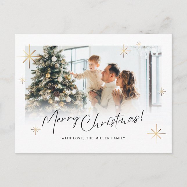 Carte postale Carte de Noël blanche (Devant)