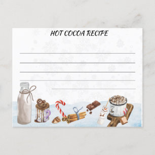 Carte postale Carte de recette au chocolat au caca