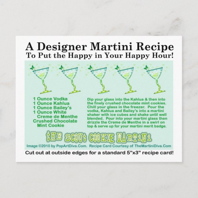 Carte postale Carte de recette de biscuits scout M (Devant)