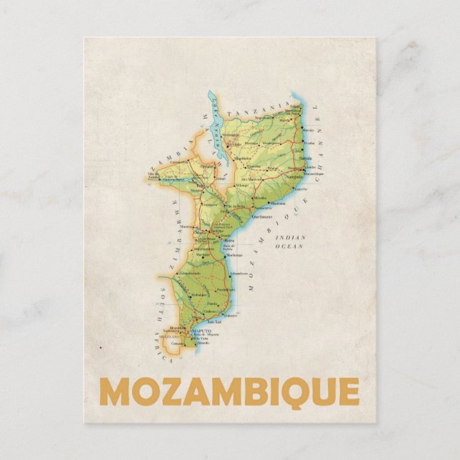 Carte postale carte du Mozambique  (Devant)