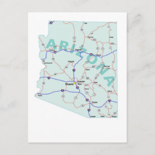 Carte postale Carte Interstate Arizona