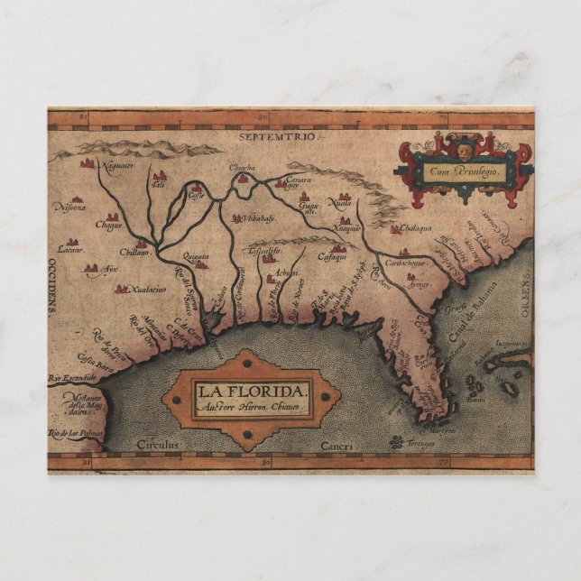 Carte postale Carte La Florida 1584 (Devant)