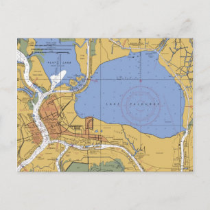 Carte postale Carte Nautique Morgan City, Louisian