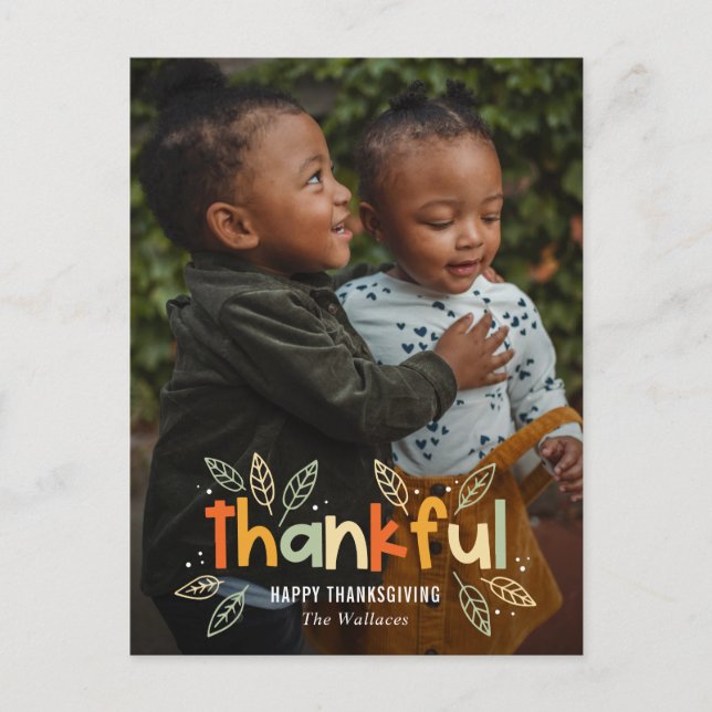 Carte postale Carte photo Fun Autumn Thanksgiving (Devant)