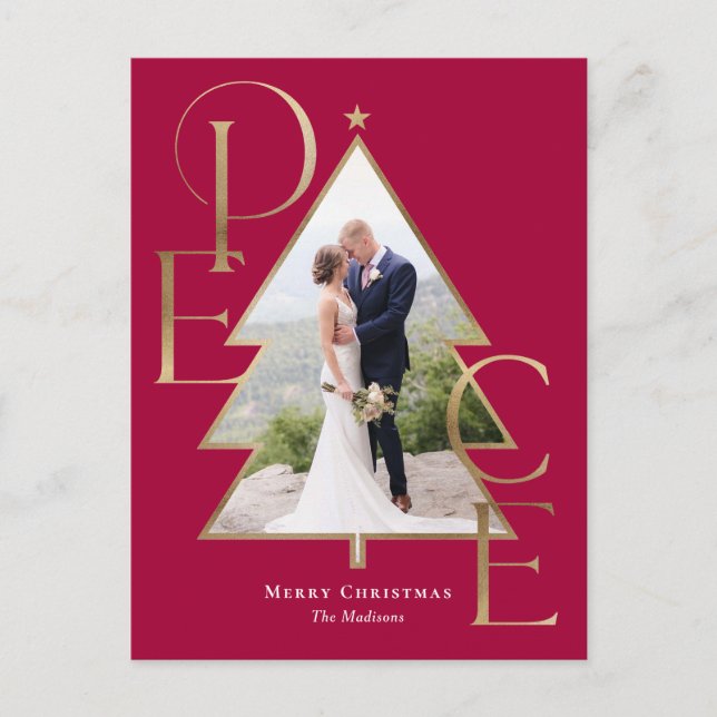 Carte postale Carte photo moderne Peace Tree (Devant)