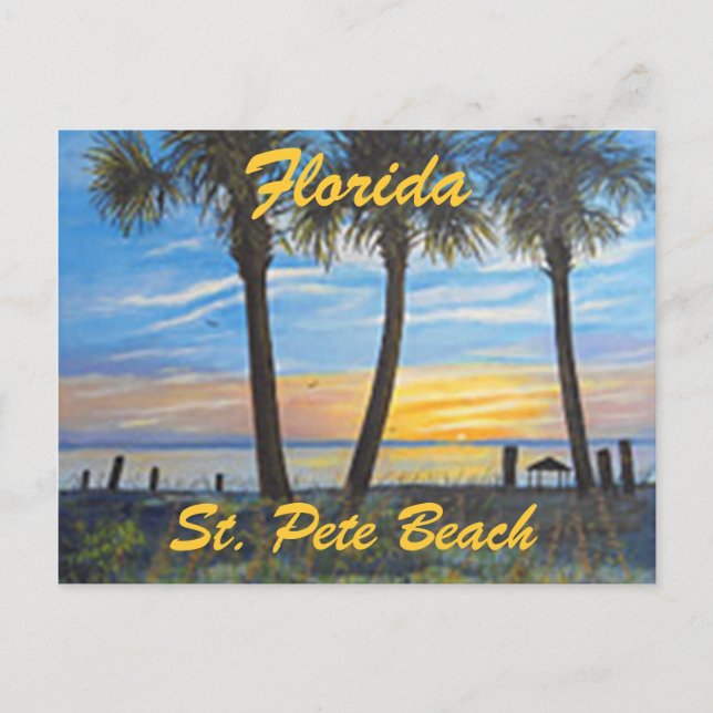 CARTE POSTALE "CARTE POSTALE DE ST. PETE BEACH FLORIDE PALMIERS" (Devant)