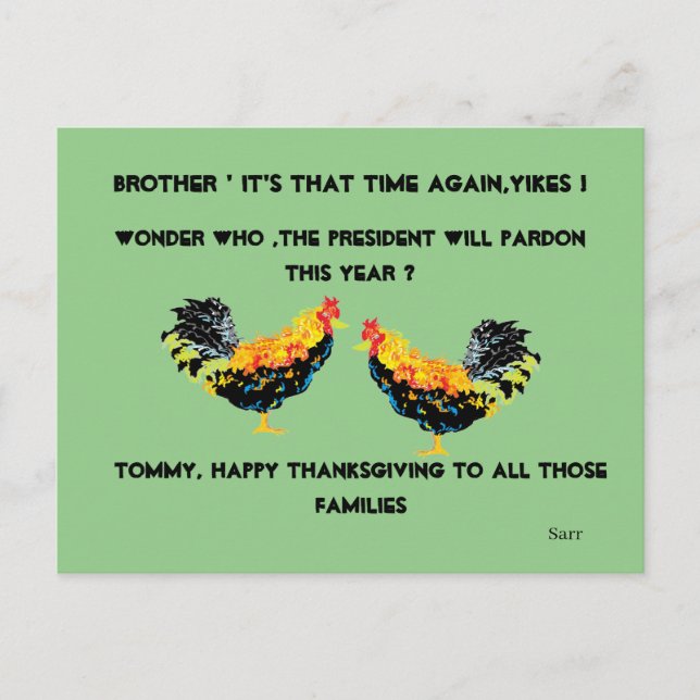 Carte postale : Carte postale Thanksgiving (Devant)