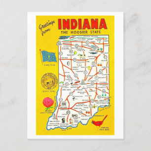 Carte postale Carte Vintage Indiana