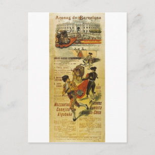 Carte Postale Cartel Toros Barcelona - Bullfight Matador