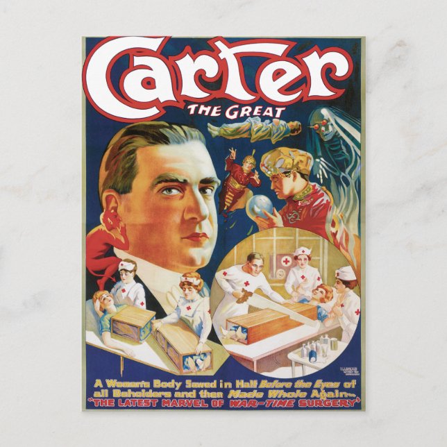 Carte Postale Carter Le grand magicien Vintage publicité (Devant)
