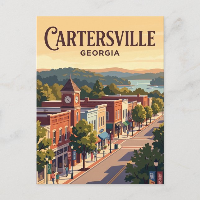 Carte Postale Cartersville, Géorgie (Devant)