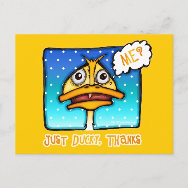 Carte postale, cartes postales - Just DUCKY Thanks (Devant)