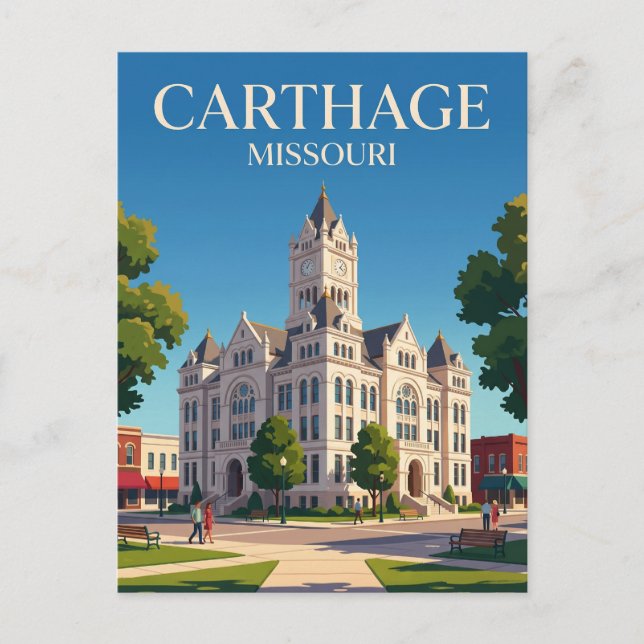 Carte Postale Carthage Historic Square Missouri (Devant)