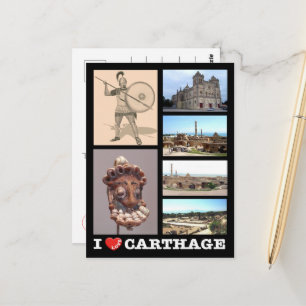 Carte Postale Carthage - J'aime - Tunisie -