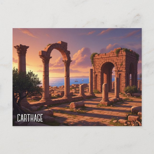 Carte Postale Carthage Tunisia Travel (Devant)