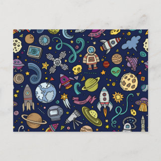 Carte Postale Cartographie Espace Explorer Anniversaire Enfants 