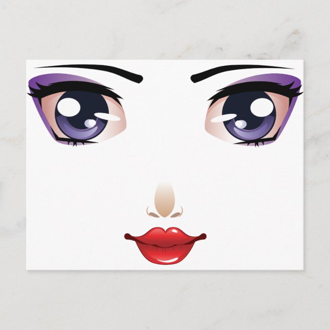 Carte Postale Cartographie féminine (Devant)