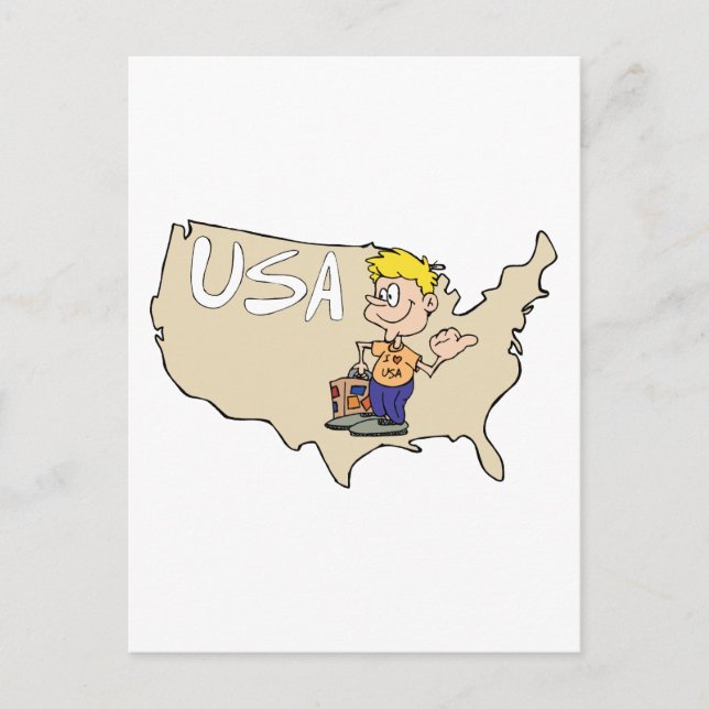 Carte Postale Cartographie USA Map Art (Devant)