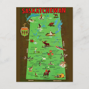 Carte Postale Cartoline vintage de la Saskatchewan Canada