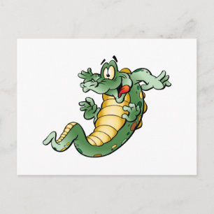 Carte Postale Carton d'alligator mignon