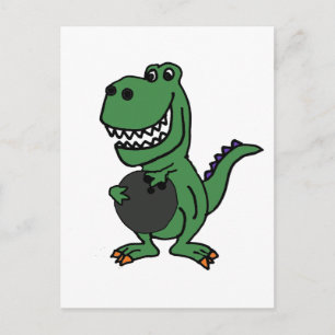 Carte Postale Carton de bowling T-rex Dinosaur