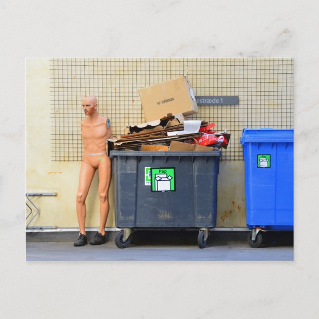Carte Postale Carton de recyclage à Copenhague (Devant)