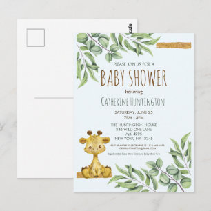 Carte Postale Carton d'invitation à une baby shower pour une ado