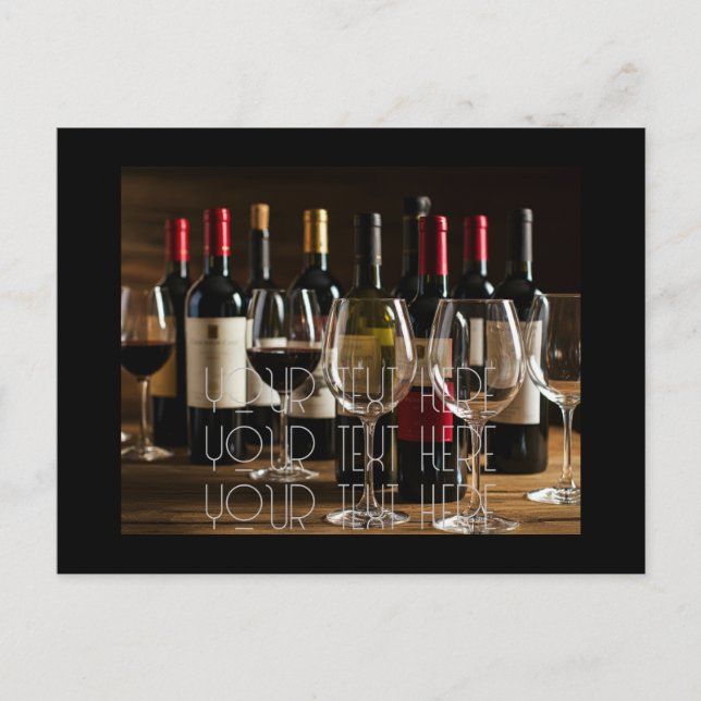 Carte Postale Carton d'invitation à une dégustation de vin perso (Devant)