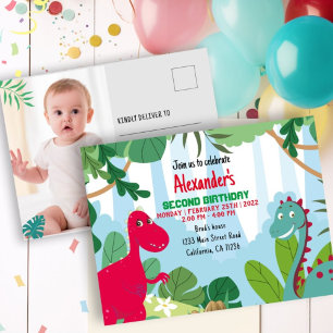 Carte Postale Carton d'invitation à une fête d'anniversaire sur 