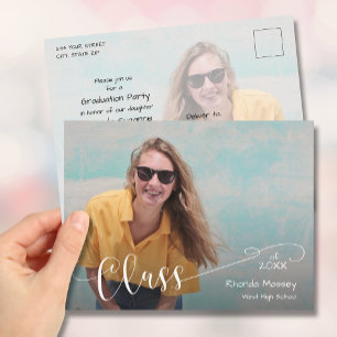 Carte Postale Carton d'invitation à une fête de remise de diplôm